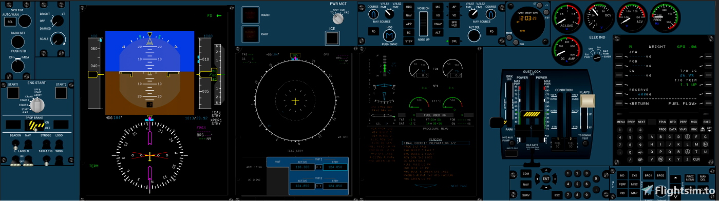 Atr 72-600 Airmanager Instruments/Panels – EBRX