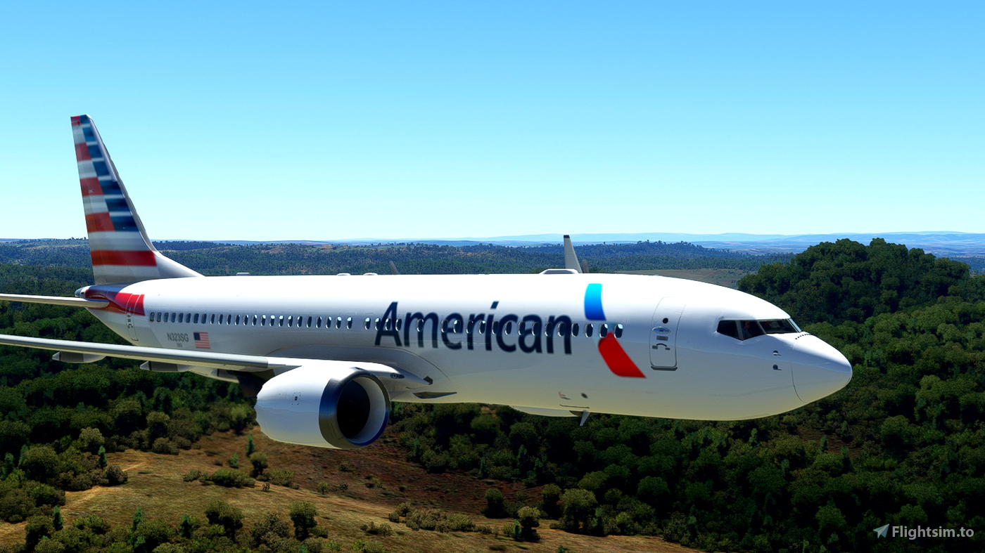 AMERICAN 737M (w/ Painted Winglets) for Microsoft Flight Simulator | MSFS