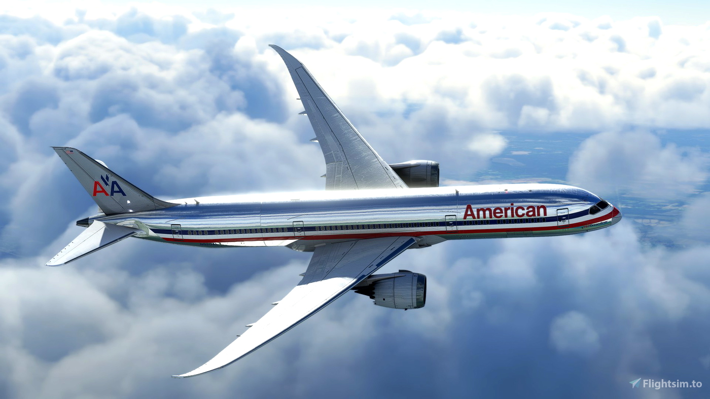 American Airlines Classic Bare Metal Horizon Simulations 787-9 ...