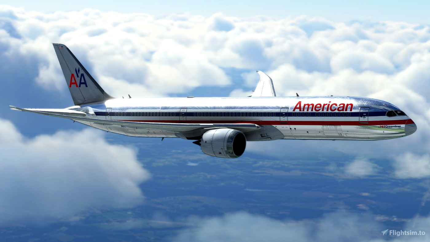 American Airlines Classic Bare Metal Horizon Simulations 787-9 ...