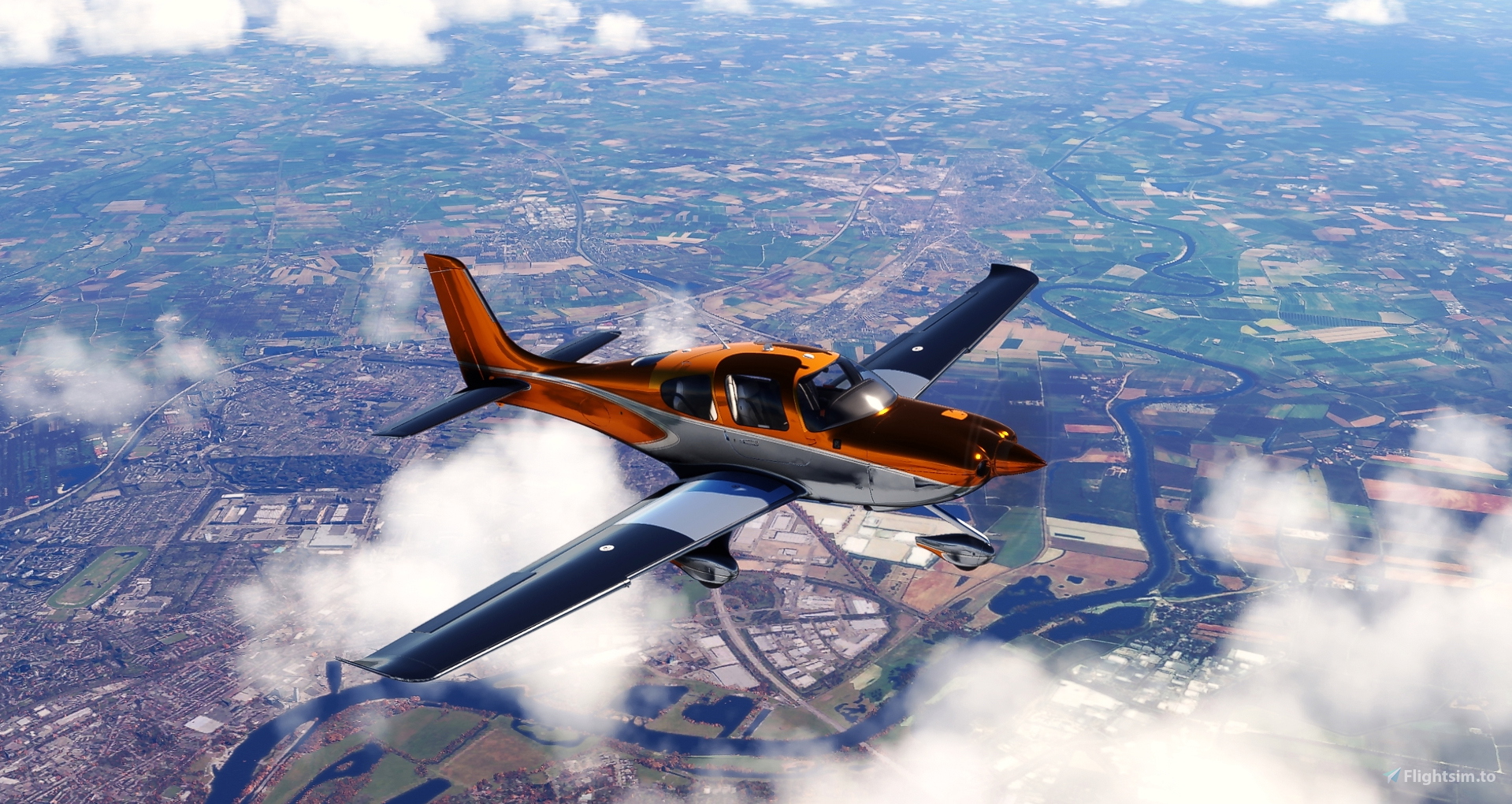 Flightsim Pictures Scott Livery For The Cirrus SR22 In Goldorange ...