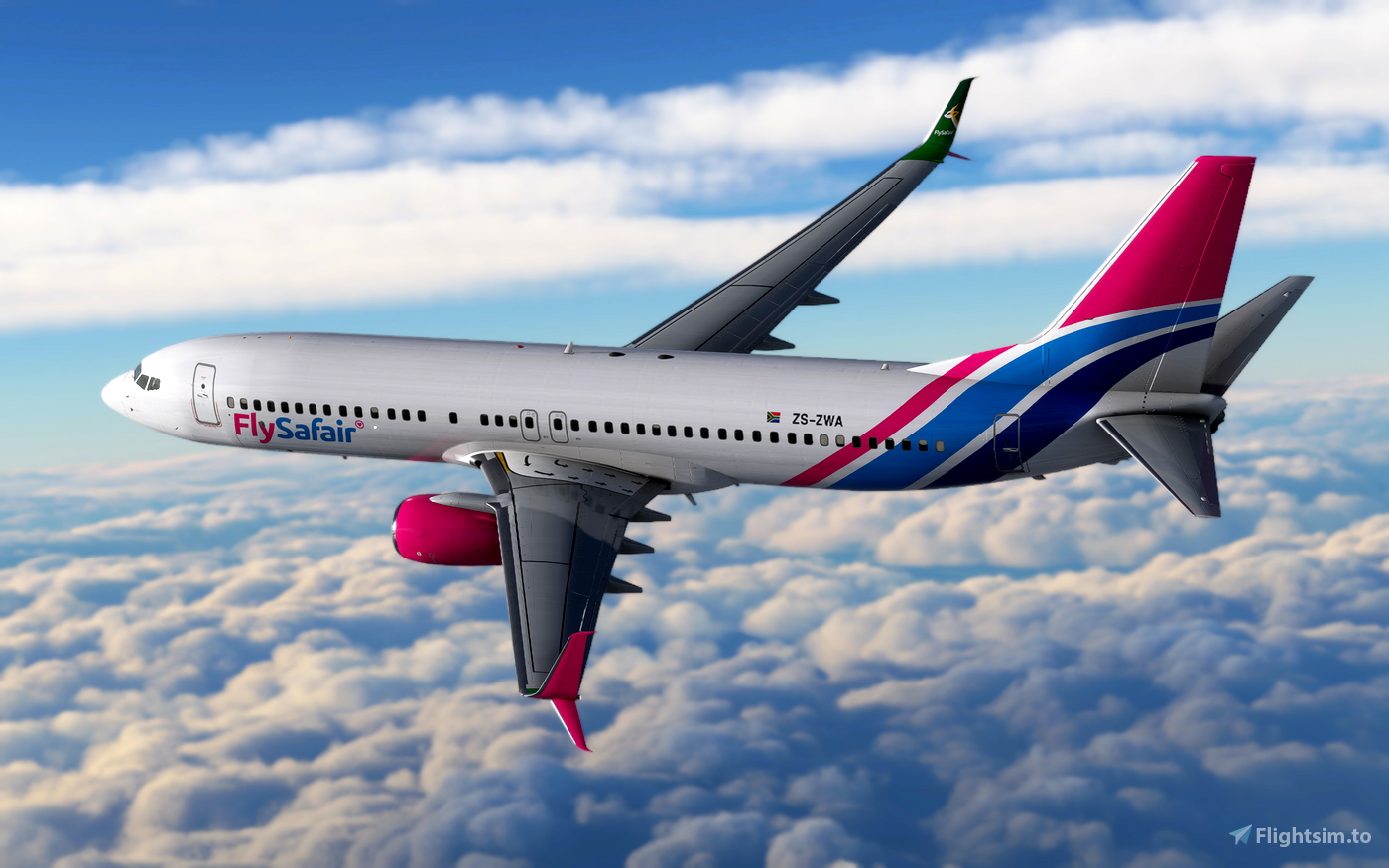 FlySafair Boeing 737-800 PMDG SSW ZS-ZWA New Livery for Microsoft ...