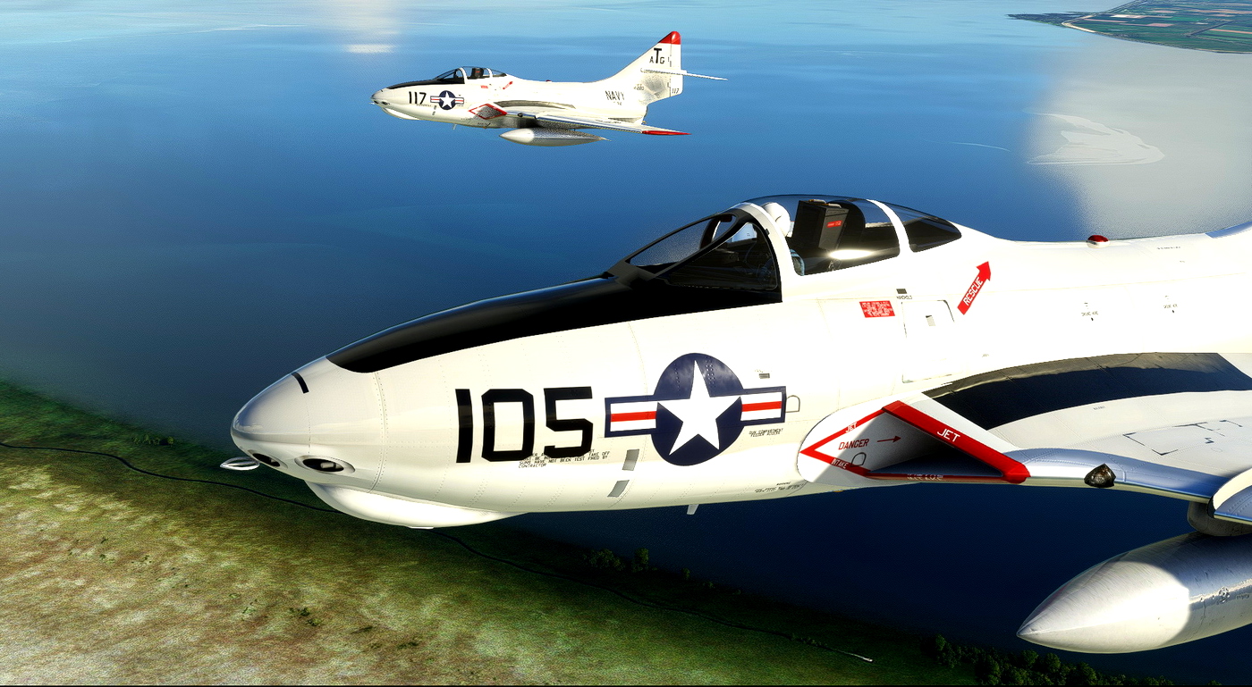 Grumman F9f Cougar Vf 94 105 And 117 For Microsoft Flight Simulator Msfs