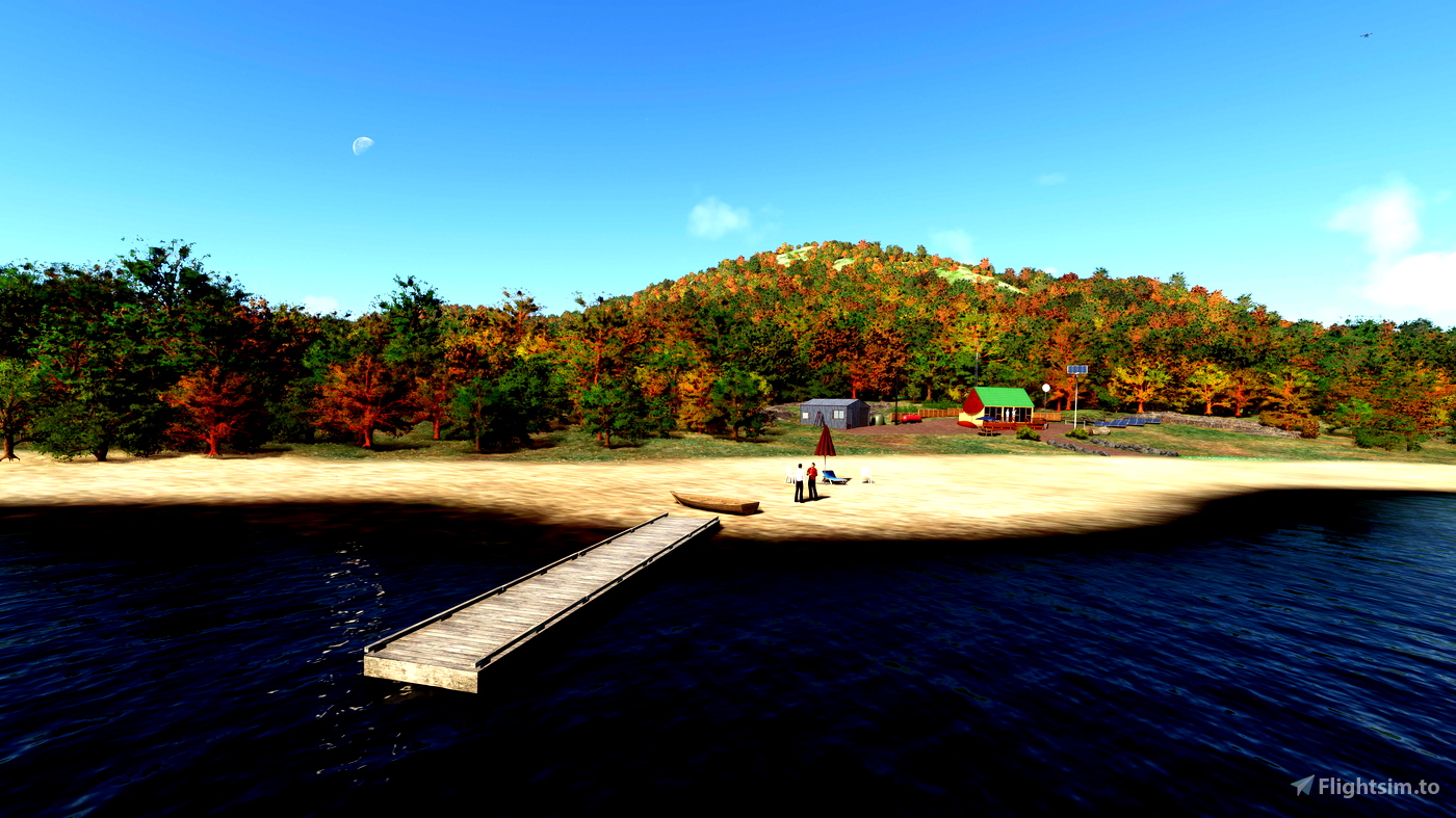 Huron Mountain Club cabin and float plane dock (fictional) for ...