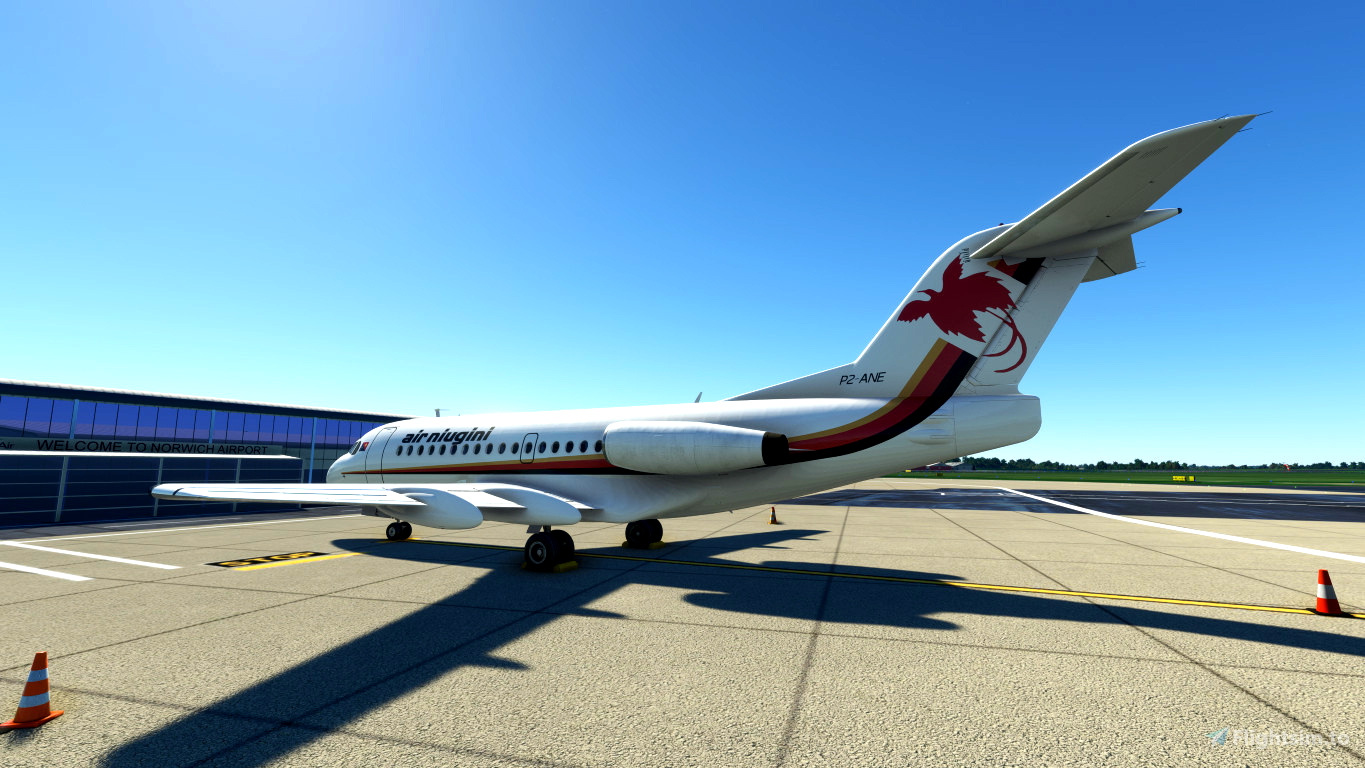 JF Fokker F28-1000 Air Niugini P2-ANE livery for Microsoft Flight ...