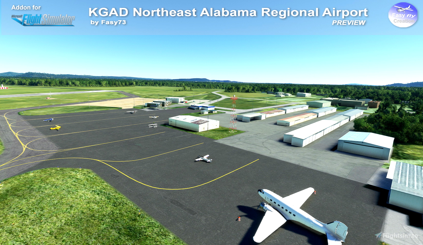 KGAD Northeast Alabama Regional Airport for Microsoft Flight