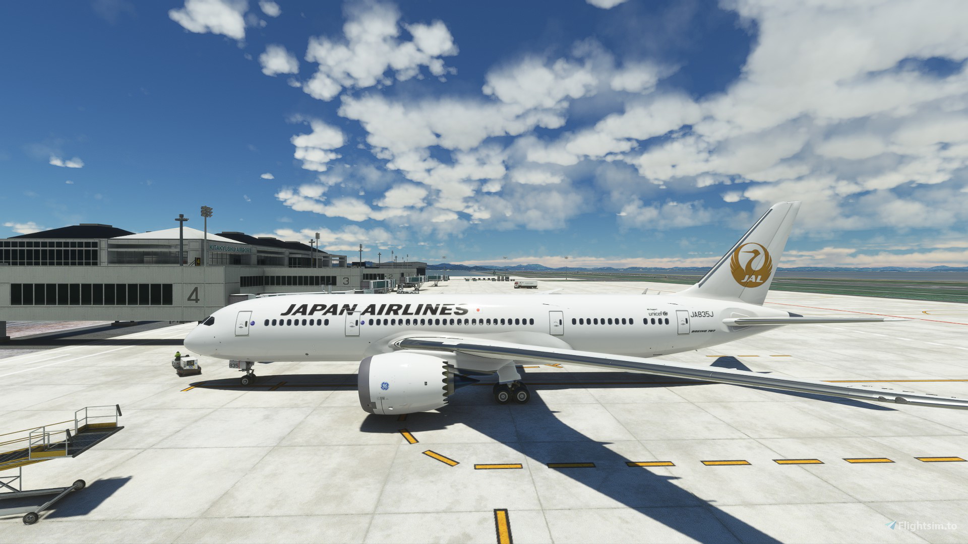 Kuro 787-8v2 Japan airline JA835J 金の鶴丸对于Microsoft Flight