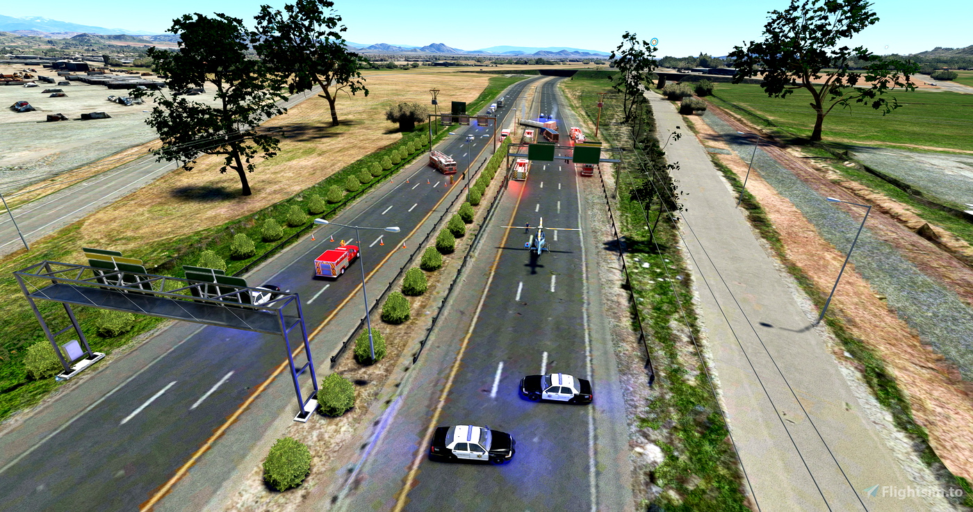 LA COUNTY MVA PILE UPPERRIS, CA (L65) for Microsoft Flight Simulator