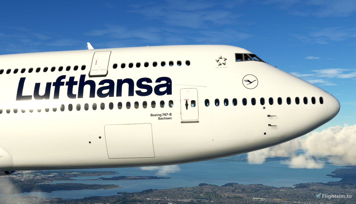 Lufthansa D Abyc Sachsen New Livery Asobo B747 8i [8k] For