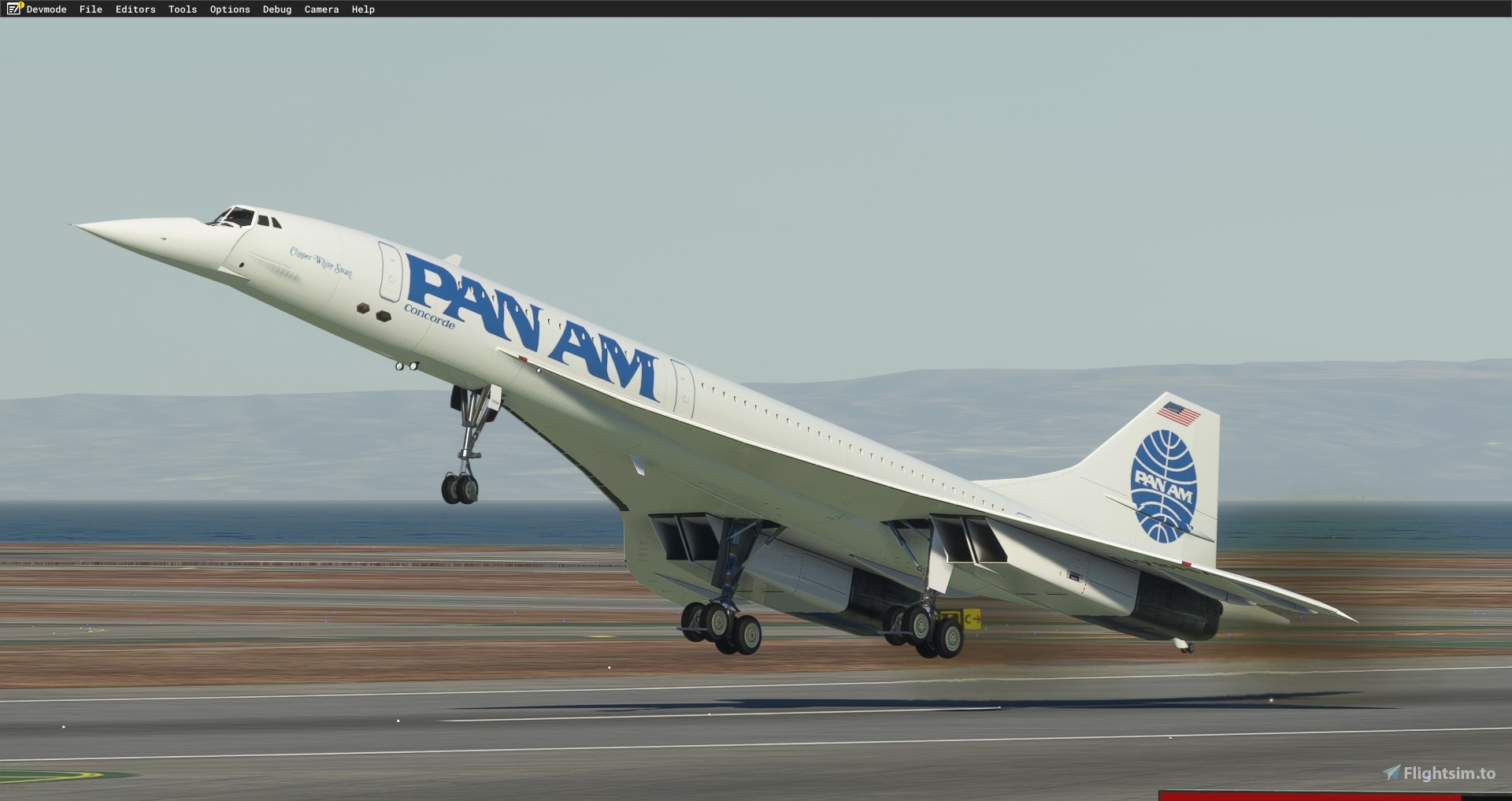 PAN AM CONCORDE - Clipper White Swan 对于Microsoft Flight