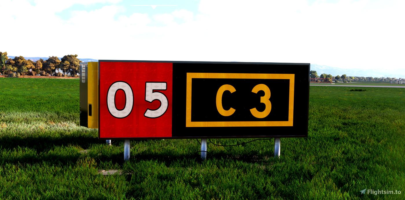 Realistic Taxi Signs Texture Pack for Microsoft Flight Simulator | Feed