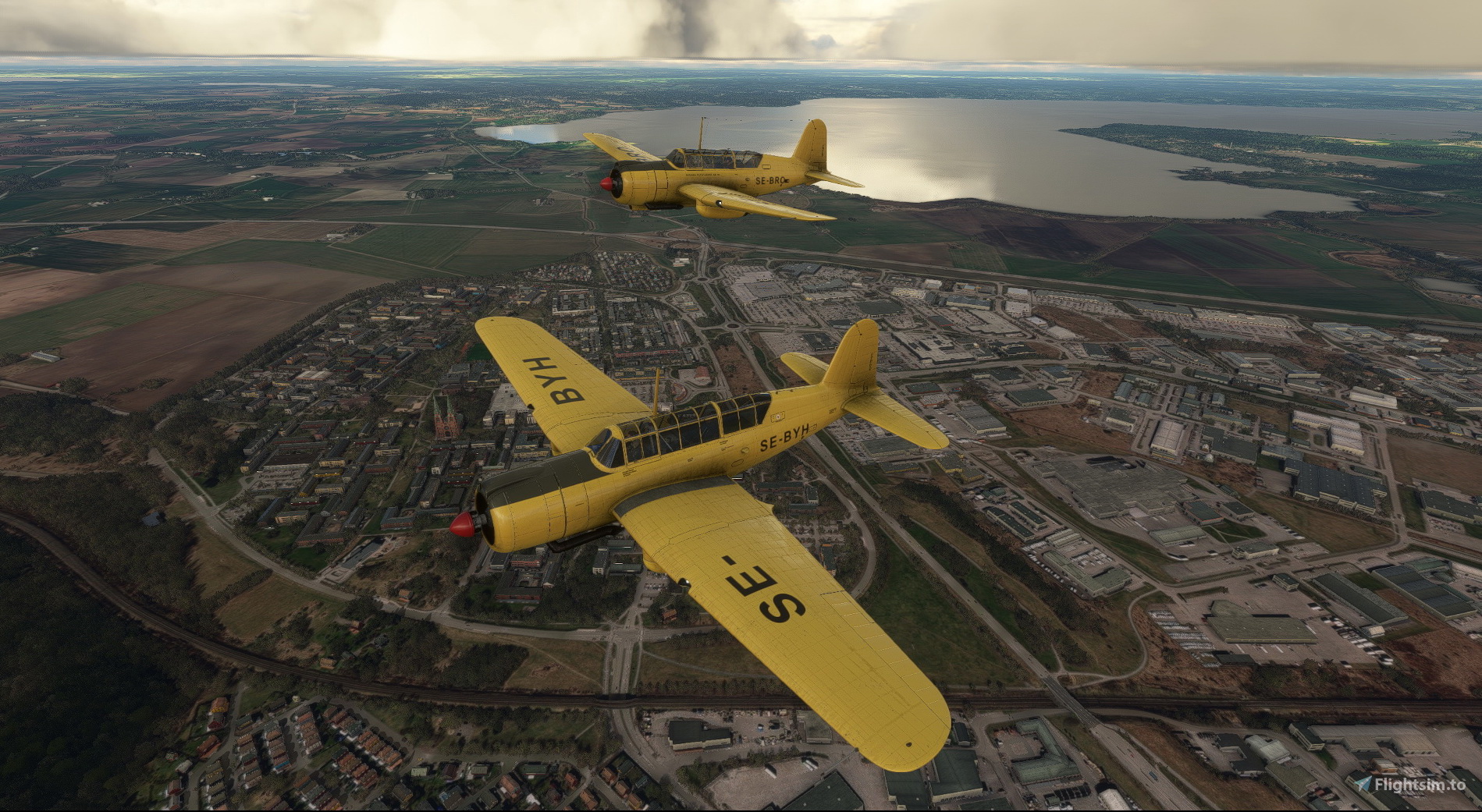 SAAB B17 SE-BRO Svensk Flygtjänst For Microsoft Flight Simulator | MSFS