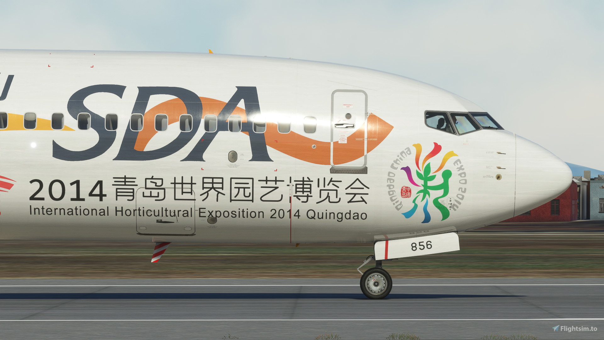 [SPECIAL] PMDG 737-800 Shandong Airlines 山东航空公司 "2014 EXPO" B-5856 8K ...