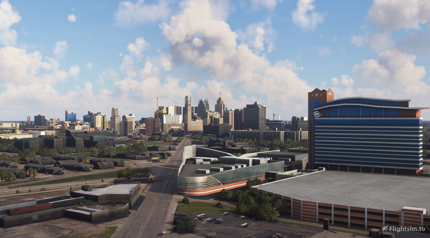 Dfflyer Direct Detroit & Windsor City Pack for Microsoft Flight