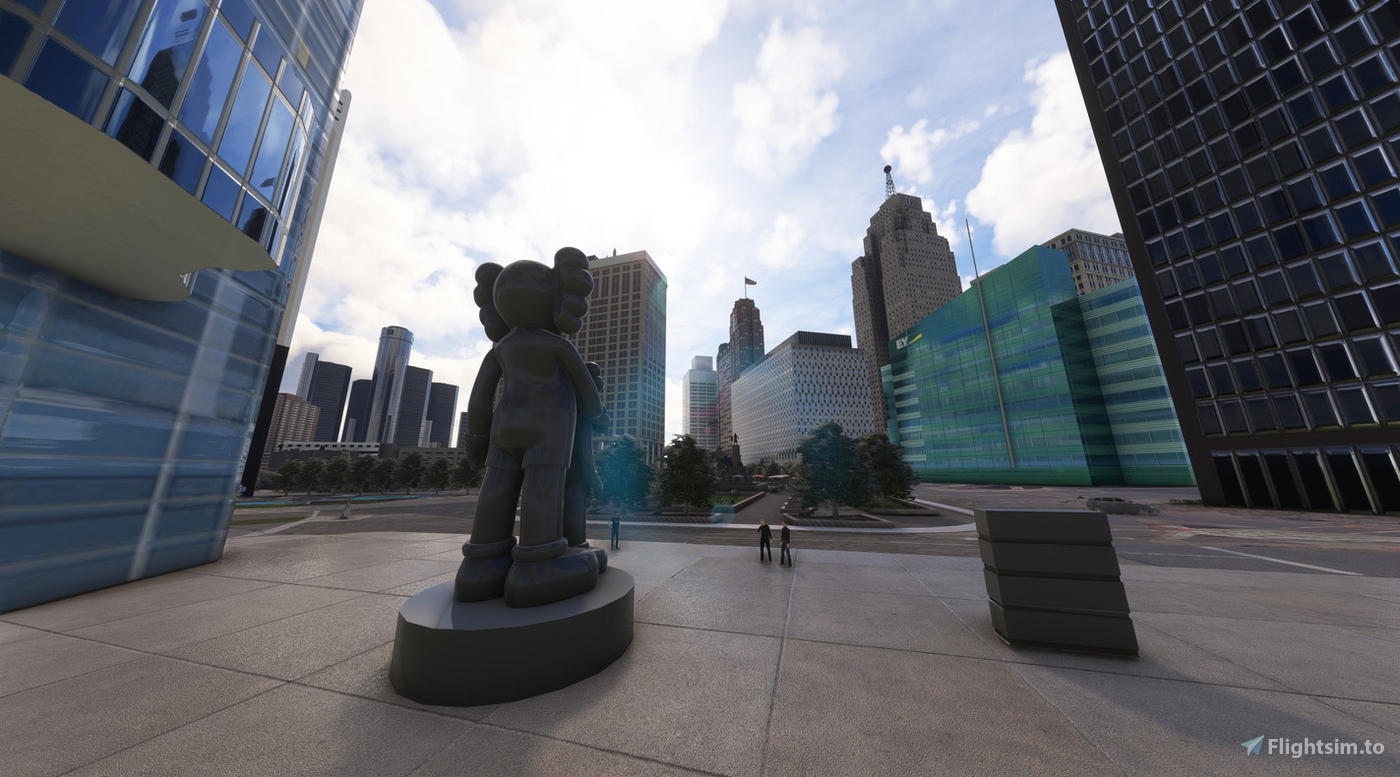 Dfflyer Direct Detroit & Windsor City Pack for Microsoft Flight