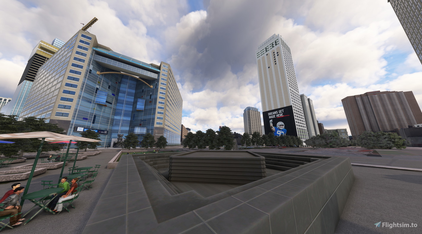 Dfflyer Direct Detroit & Windsor City Pack for Microsoft Flight