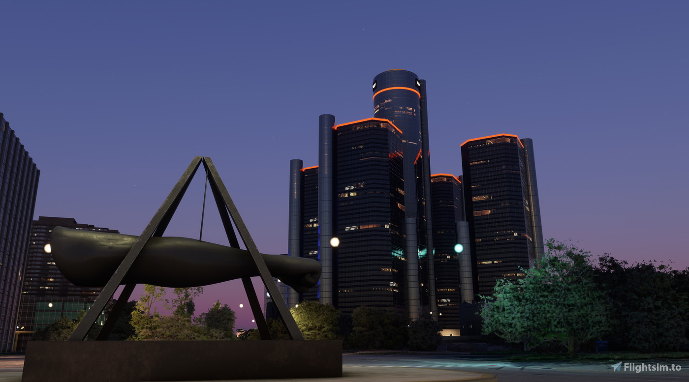 Dfflyer Direct Detroit & Windsor City Pack for Microsoft Flight