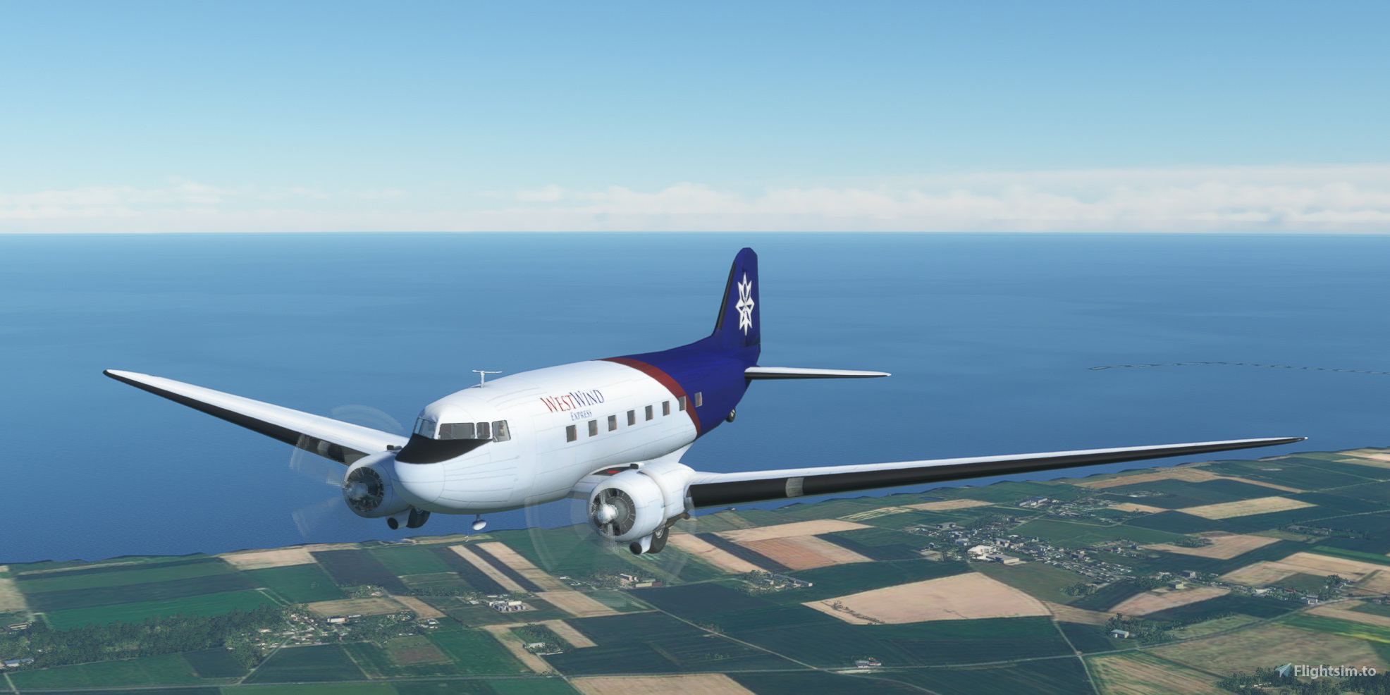 DC3 for old fashioned flying without GPS for Microsoft Flight Simulator