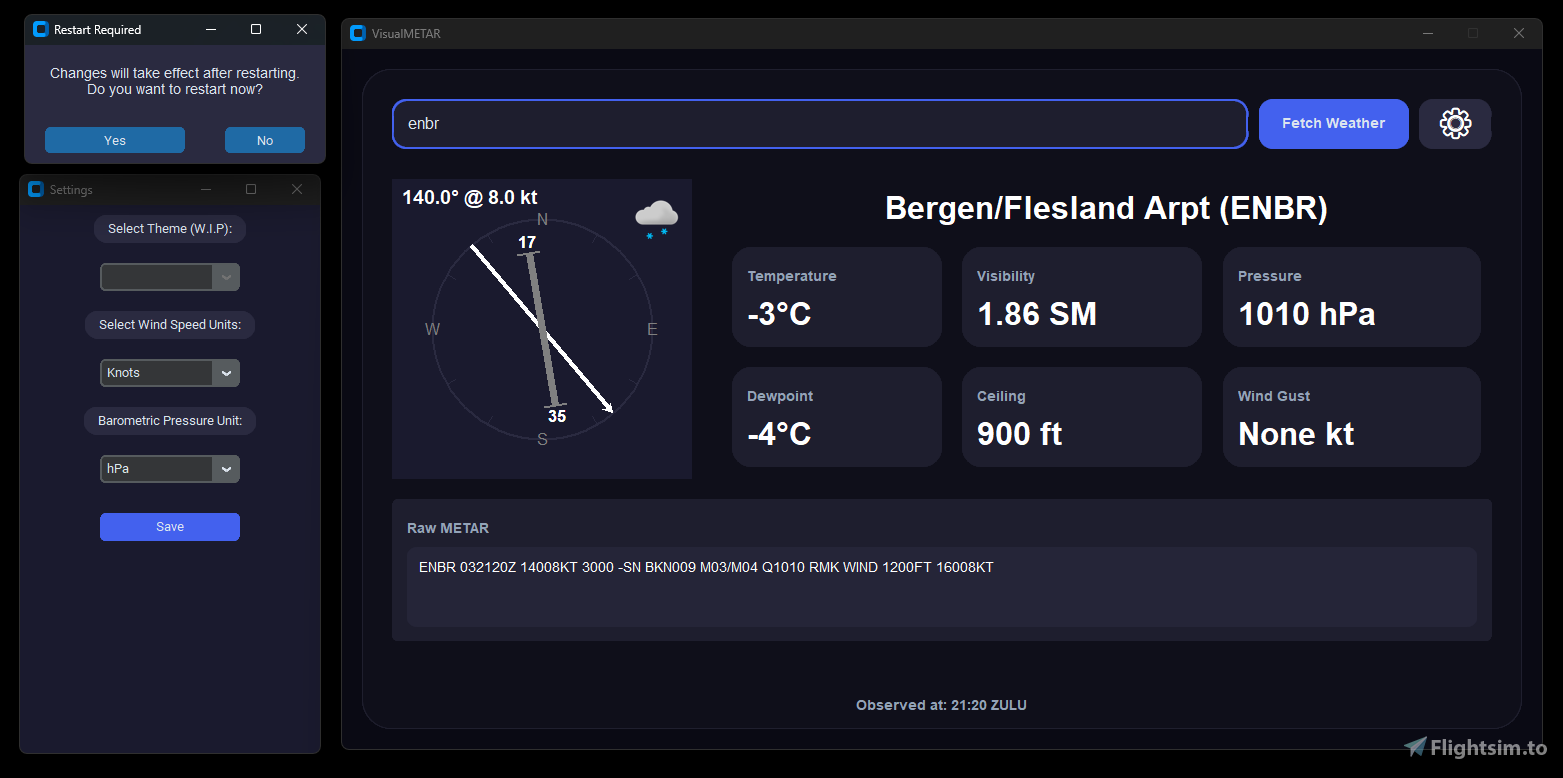 Flightsim.to - Activities - Visualmetar Recontinued: Full Redesign 